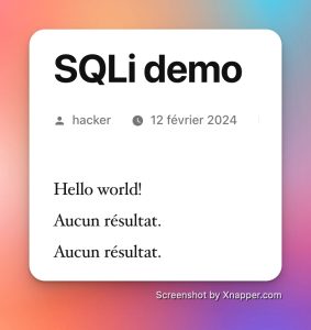 sqli demo 8